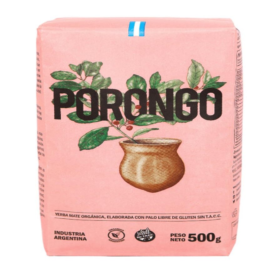 Porongo Organic Yerba Mate (1 lb / 500 g) Loose Leaf  Authentic Argentine Herbal Tea, Air-Dried & Organic