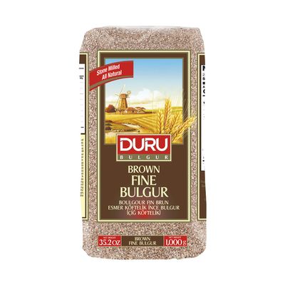 Duru Brown Fine Bulgur, 35.2oz (1000g), Wheat Berries, 100% Natural and Certificated, High Fiber and Protein, Non-GMO, Great for Vegan Recipes, Better than Rice