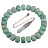 mookaitedecor Green Aventurine Runes Stones Set & 6 Facted Crystal Pendulum for Divination Dowsing Meditation Balancing view 1