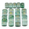 mookaitedecor Green Aventurine Runes Stones Set & 6 Facted Crystal Pendulum for Divination Dowsing Meditation Balancing view 3
