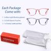 ANDWOOD Blue Light Blocking Glasses Women Men Computer Small Face Frame Bluelight Blocker Teens Square Frame 2 Pack Pink Grey view 3