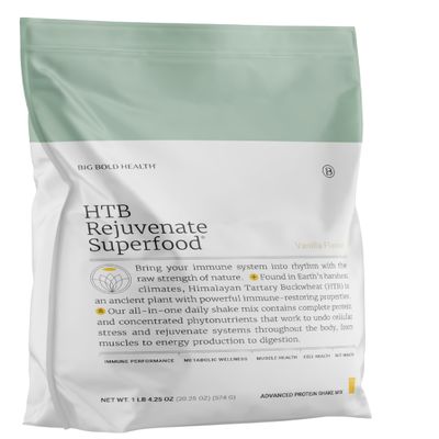 BIG BOLD HEALTH HTB Rejuvenate Superfood Plant-Based Protein Powder Himalayan Tartary Buckwheat with Polyphenols & 17g Protein Gut Support & Immune Balance (Vanilla Flavor)