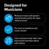 Etymotic MusicPro Elite - Rechargeable High-Fidelity Electronic Musician Earplugs with Active Hearing Protection - Includes Multiple Eartips + Water-Resistant Portable Recharging Case view 2