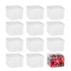 Hammont Acrylic Box - Party Favor Gift Boxes - Clear Cube with Rounded Edges for Gifts, Weddings, Treats, Candies & Accessories - Square Home Storage Boxes | 3.5x3.5x2.5 (12 Pack) view 1