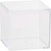Hammont Clear Acrylic Box - Square Cube Home Storage Boxes - Bathroom Organizers | Kitchen | Office Containers - Display Box with Lid - Party Favor Gift Boxes | Measures 2.15"x2.15"x2.15" | 12 Pack view 1