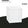 Hammont Clear Acrylic Box - Square Cube Home Storage Boxes - Bathroom Organizers | Kitchen | Office Containers - Display Box with Lid - Party Favor Gift Boxes | Measures 2.15"x2.15"x2.15" | 12 Pack view 4