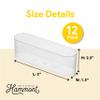 Hammont Acrylic Box - Party Favor Gift Boxes - Clear Cube with Rounded Edges for Gifts, Weddings, Treats, Candies & Accessories - Square Home Storage Boxes | 5x1.5x2.5 (12 Pack) view 2