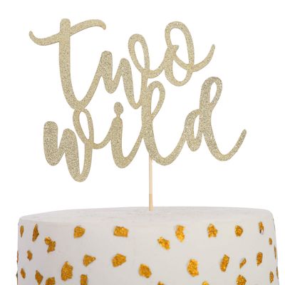 Two Wild Birthday Cake Toppers-two Cake Toppers, Two Wild Party Decorations, Baby Shower Photo Props, Photo Studio Photo Props, Smash Cakes.