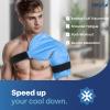 REVIX XL Shoulder Ice Pack for Rotator Cuff Reusable Gel Cold Wrap for Shoulders Injuries and Surgery, Soft Plush Lining, Flexible and Long Lasting view 3
