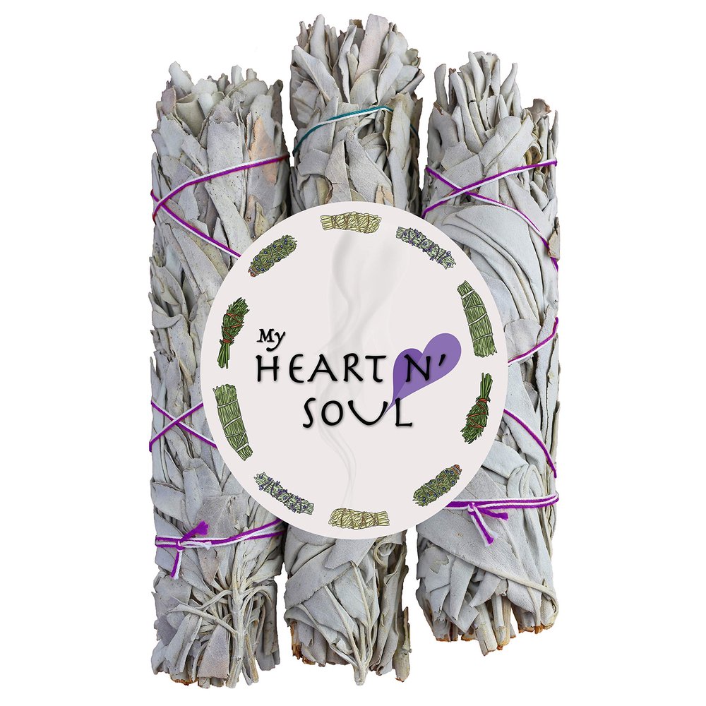 Activate White Sage 3 Pack Bundle - 4 Inches Smudge Sticks Home Spiritual Cleansing Meditation Relaxation Aromatherapy Healing Energy Rituals - Premium California White