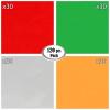 AnapoliZ Cellophane Sheets 120 pcs Pack | (12 x 12 inch) 4 Mix Colors 2.3 Mil | Translucent Holiday, Christmas Cello Sheets - Green, Red, Silver, Gold | Glossy Xmas Colors Sheets for Treats, Crafts view 4