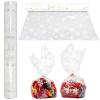 AnapoliZ Christmas Cellophane Wrap Roll | 100 Ft. Long X 16 in. Wide | 2.3 Mil Thick Crystal Clear with Snowflakes| Gifts, Baskets, Treats, Cello Wrapping Paper | Xmas Snowflakes Holiday Design view 1