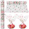 AnapoliZ Christmas Cellophane Wrap Roll | 100 Ft. Long X 16 in. Wide | 2.3 Mil Thick, Crystal Clear with Christmas Designs| Gifts, Baskets, Treats, Cello Wrapping Paper | Santa, Snowman Cello Roll view 1