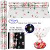 AnapoliZ Christmas Cellophane Wrap Roll | 100 Ft. Long X 16 in. Wide | 2.3 Mil Thick, Crystal Clear with Christmas Designs| Gifts, Baskets, Treats, Cello Wrapping Paper | Santa, Snowman Cello Roll view 3
