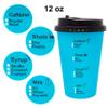 Youngever 70 Sets Hot Coffee Cups Durable Paper Cups with Travel Lids, 12 Ounce Disposable Cups For To Go Travel Mug Office Party Favor view 2
