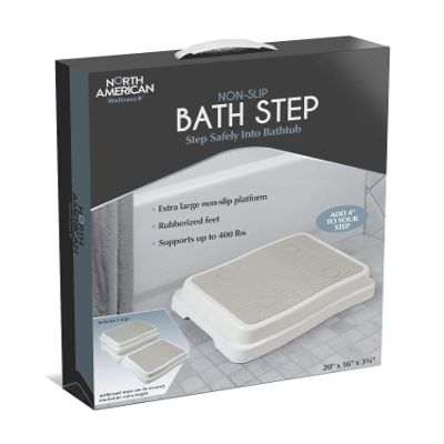IdeaWorks Bath Step Safely into Bathtubs, White