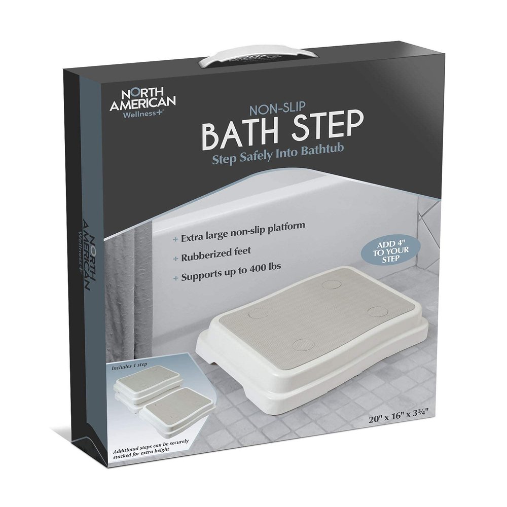 IdeaWorks Bath Step Safely into Bathtubs, White