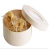 2 Pack Biodegradable Round Small Wooden Packaging Box with Clear Window view 3