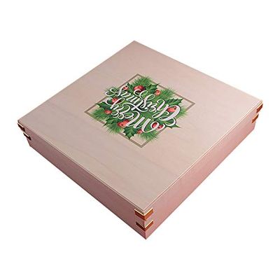 2 Eco-Friendly Premium Wooden Christmas Gift Box Set