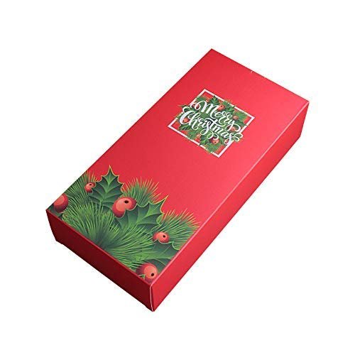 5 Pack Biodegradable Red Rectangular Christmas Gift Box Set (5)