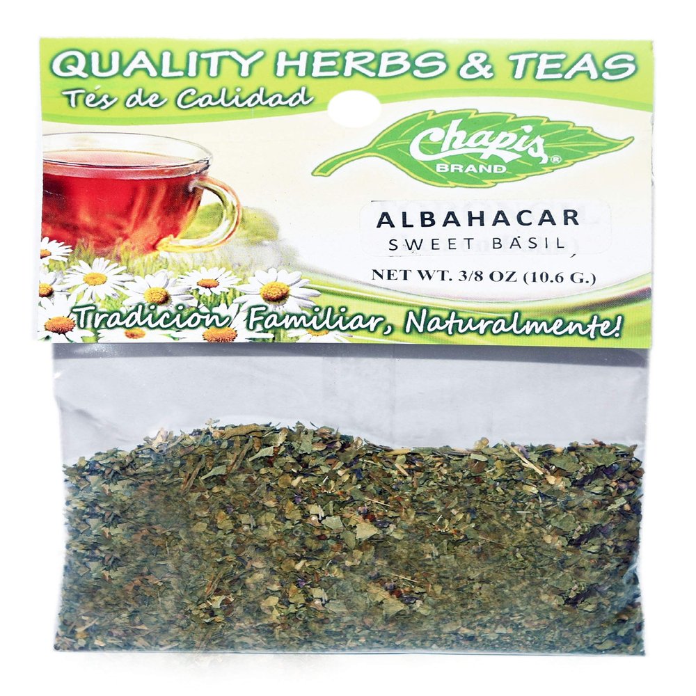 12 PIECES CHAPIS ALBAHACAR NATURAL HERBS HIERBAS Net Wt. 3/8oz (10.6g)