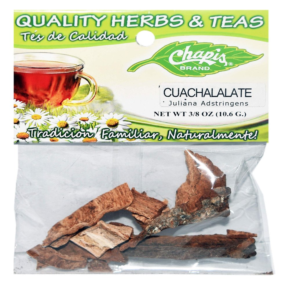 12 PIECES CHAPIS CUACHALALATE NATURAL HERBS HIERBAS Net Wt. 3/8 oz. (10.6 g)