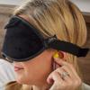 Bucky Eden Collection Lightweight Eye Shade Mask with Reusable Ear Plugs, Black view 4