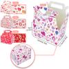 12 Pieces Valentine's Day Treat Boxes Small Goodie Present Boxes Recycled Heart Printed Cardboard Box for Candy, Cookies view 2