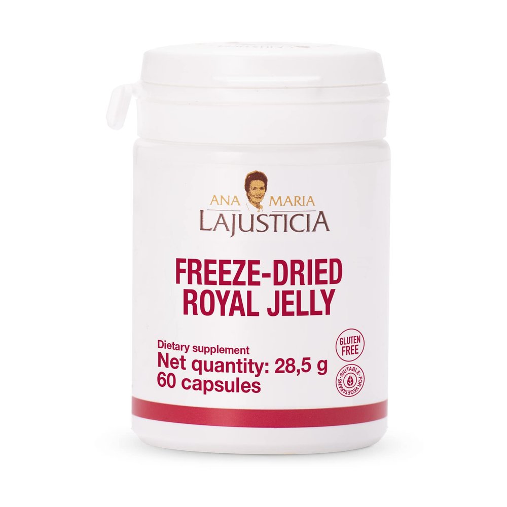 Ana Maria Lajusticia - Freeze-Dried Royal Jelly - 60 Day Treatment Pack - Rich in Vitamin B, Iron, Phosphorus and Calcium - Dairy and Gluten Free. Vegetarian Friendly