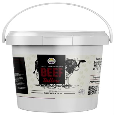 Cornhusker Kitchen Premium Rendered Beef Tallow Tub, 1.5lb