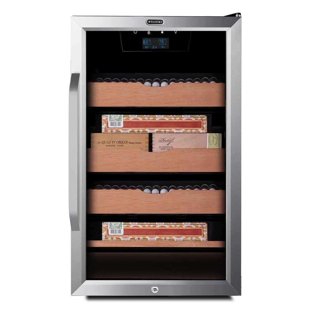 Whynter CHC-421HC 4.2 cu. ft. Cigar Cabinet Cooler Humidor with Built-in Heating & Cooling System, Humidity Temperature Control and Spanish Cedar Shelves