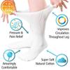 Comfort Finds Non-Skid Diabetic Crew Socks - Breathable Anti Slip Improve Foot Circulation Painful Swollen Feet Relief - Gray-12 Pairs view 2