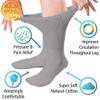 Comfort Finds Non-Skid Diabetic Crew Socks - Breathable Anti Slip Improve Foot Circulation Painful Swollen Feet Relief - Gray-12 Pairs view 2