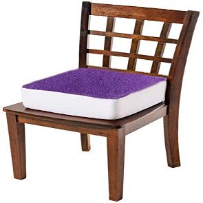 Comfort Finds Rise with Ease Seat Cushion - Thick Firm Chair Cushion Booster - Extra Thick Foam Pad for Home, Patio, Office and Car Seats - Extra Supportive Lift - 14 X 14 X 5 (Purple Fleece)
