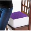 Comfort Finds Rise with Ease Seat Cushion - Thick Firm Chair Cushion Booster - Extra Thick Foam Pad for Home, Patio, Office and Car Seats - Extra Supportive Lift - 14 X 14 X 5 (Purple Fleece) view 2