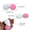 Erewa 12 Pack Contact lens case Contact Lens Holder Box Soak Storage Kit(White&Pink) view 2