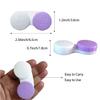 Erewa 12 Pack Contact lens case Contact Lens Holder Box Soak Storage Kit(White&Purple) view 2