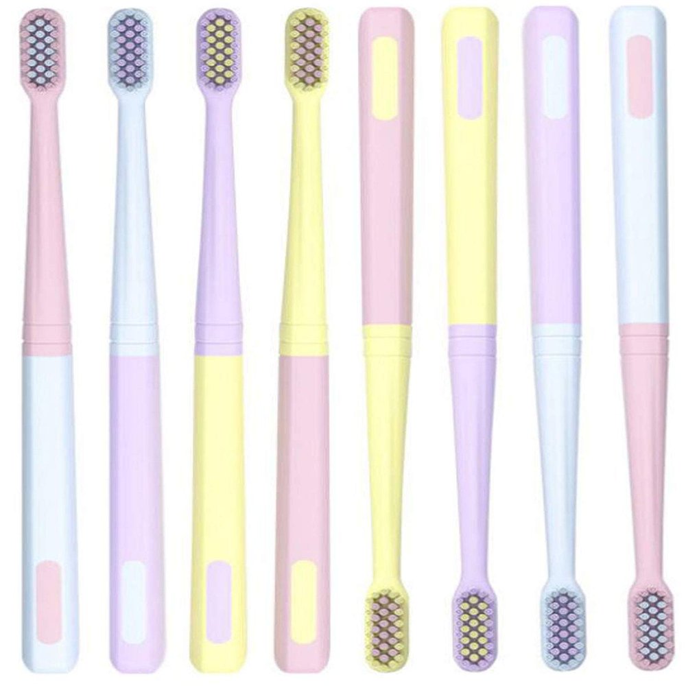 ARASO [8 Packs] Kids Toothbrush, Extra Soft Lovely Pastel Tone ICE-Cream Tooth Brush for Kids 2-8 Years (ICE Cream 8 Pack)