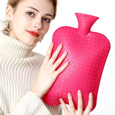 YUANZHOU 3 Liters Large-Capacity Hot Water Bottle Large PVC Hot Water Bottle for Foot Warming Bed Hot Water Bottle with Lid for Pain Relief,Red