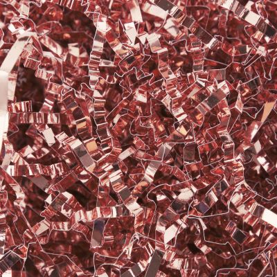 ROSEGLD 16oz (1 LB) Crinkle Cut Paper Shred Filler Rose Gold Metallic for Packing and Filling Gift Baskets, Crinkle Paper for Gift Wrapping