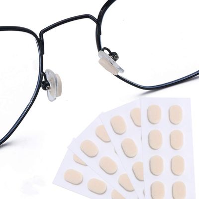 100 Pair Acetate Nose pad high Viscosity EVA Material Soft Non-Clip for Adult and Child Eyewear Accessories by dhoptical (Skin Color, Thickness 1.5MM)