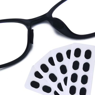 100 Pair Acetate Nose pad high Viscosity EVA Material Soft Non-Clip for Adult and Child Eyewear Accessories by dhoptical (Black, Thickness 1.5MM)