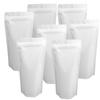 Chamigon 100 Pack Matte White Mylar Stand Up Bags - 5.5x7.8 Inches Resealable Smell Proof Packaging Pouch, Sealable Foil Zipper Bag for Food Storage, Sample Pouches view 1