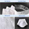 Chamigon 100 Pack Matte White Mylar Stand Up Bags - 5.5x7.8 Inches Resealable Smell Proof Packaging Pouch, Sealable Foil Zipper Bag for Food Storage, Sample Pouches view 4