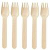 14 Stars Pack Of 100 Disposable Wooden Cutlery Forks Set Biodegradable Eco Friendly 100 percent Birch Wood-Sturdy, Christmas, Parties, BBQ, Picnic,s Birthdays, Wedding Light Brown 16 cm view 1