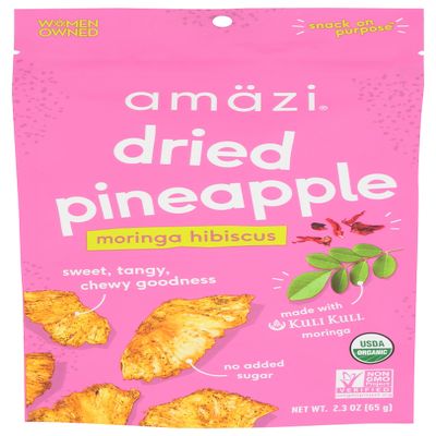 Amazi, Dried Fruit Pineapple Moringa Hibiscus Organic, 2.3 Ounce