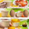 LeonBach 100 Pack Natural Bagasse Fiber Bowls 2oz Disposable Paper Cups Microwavable Safe Sample Snack Charcuterie Serving Cups Disposable Ramekins for Sauce Portion Condiment Ice Cream Desserts view 2