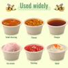 LeonBach 100 Pack Natural Bagasse Fiber Bowls 2oz Disposable Paper Cups Microwavable Safe Sample Snack Charcuterie Serving Cups Disposable Ramekins for Sauce Portion Condiment Ice Cream Desserts view 4