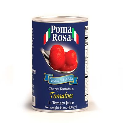 Cherry Tomatoes In Natural Juice, Poma Rosa, Sarno, 14 oz (400 g)_AB