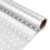 jojofuny Cellophane Wrap Roll White Dots Wrapping Paper for DIY Arts Crafts Decoration, Treats Wrapping Film, Bouquet Package Sheet| 100 Long X 31.5 in. Wide | 3 Mil Thick view 1